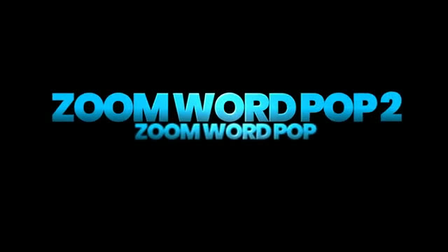 Zoom Word Pop title template preview